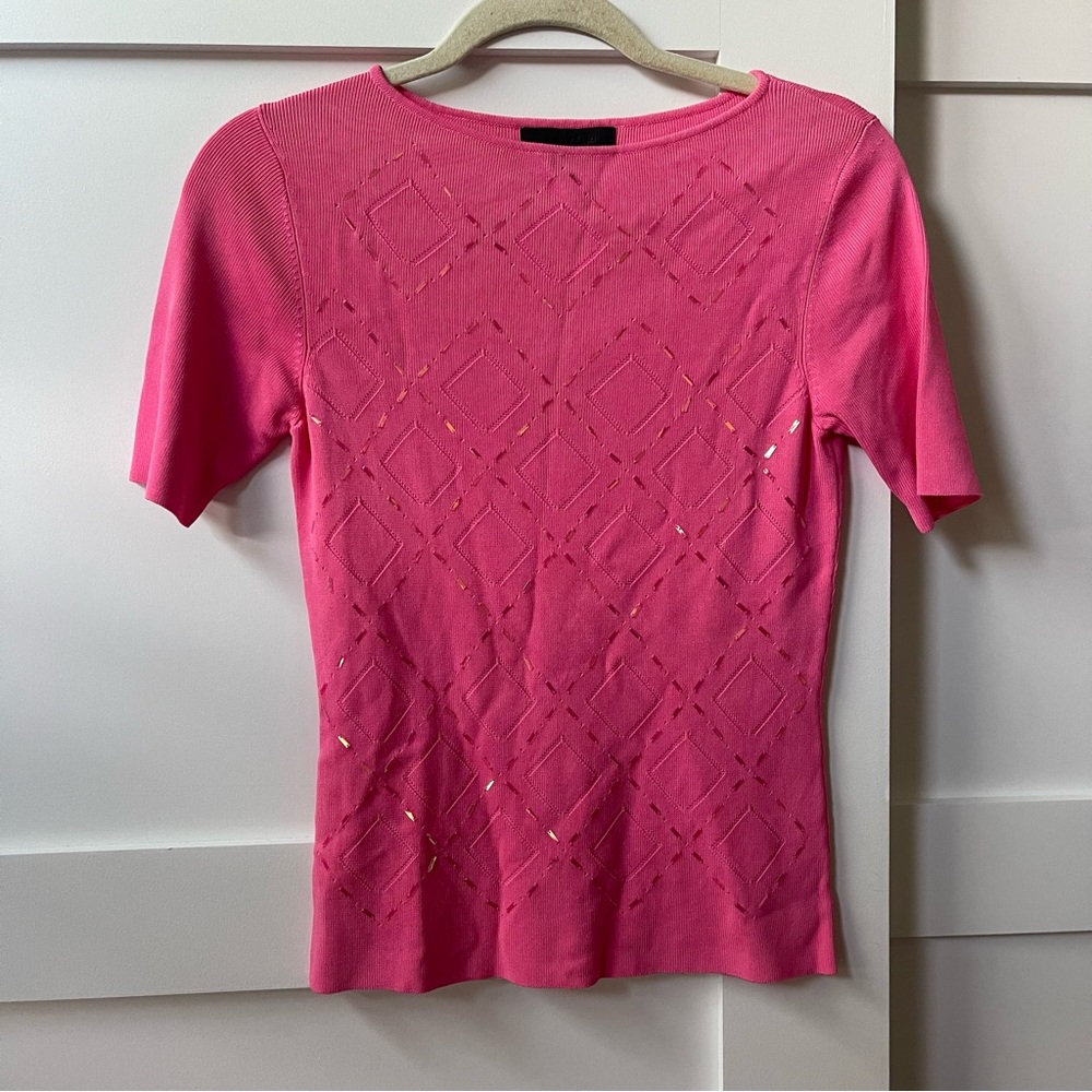 Radzoli Pink Fitted Embellished Tee